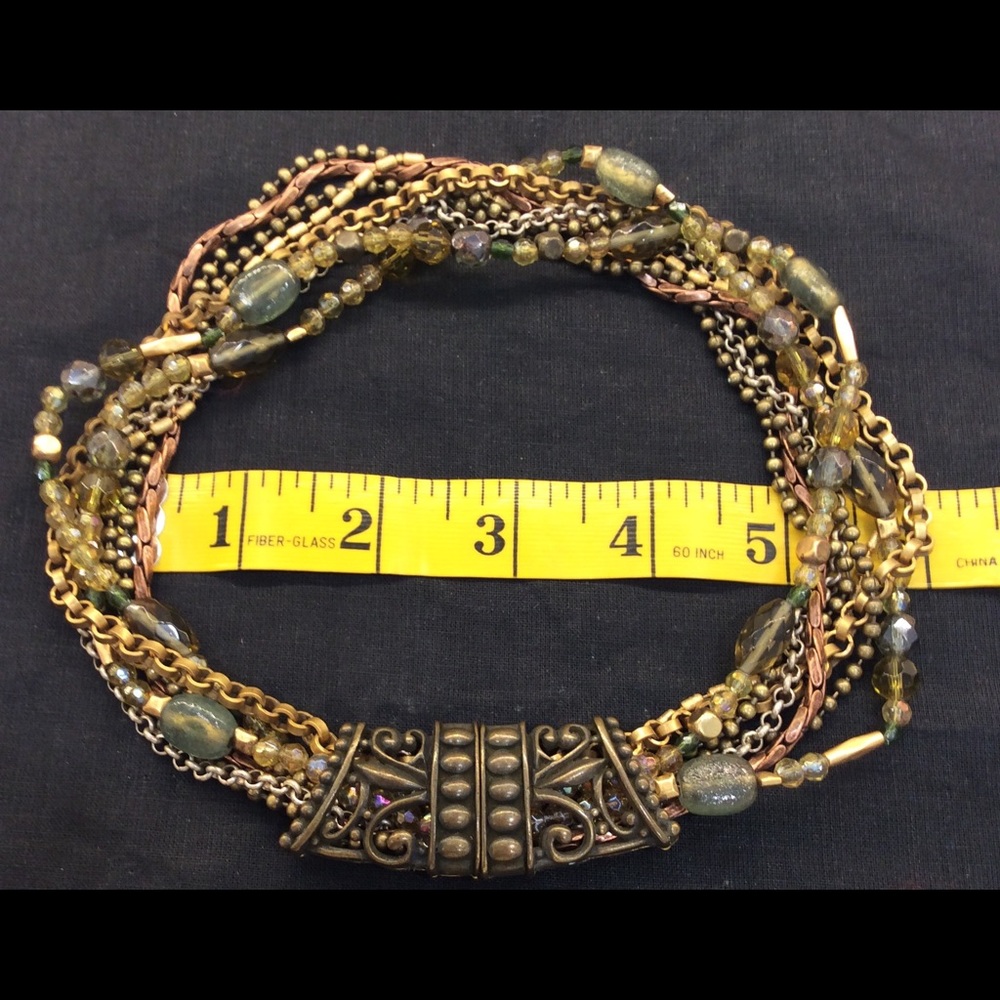 ART FAIR FIND! Crystal beads, chain magnetic close